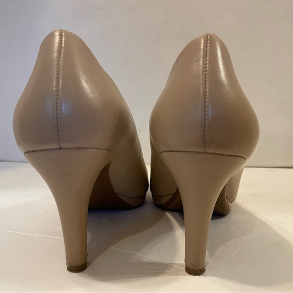 Naturalizer Nude Beige Leather Heel Shoes Size 8 1/2 M - Picture 7 of 11